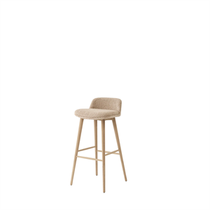 &Tradition Rely HW126 Bar Stool Low Back Lacquered Oak/Karakorum 003 Duna