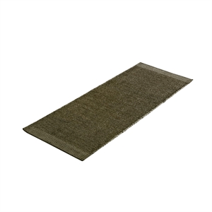 Woud Rombo Carpet 200x75 cm Off White/ Moss Green