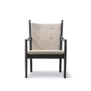 Fredericia Furniture 1788 Armchair Black Lacquered/Linen Natural