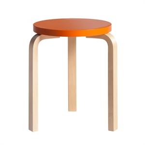 artek 60 Stool Birch/ Orange