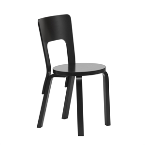 artek 66 Dining Table Chair Black