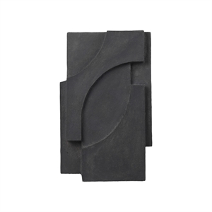 Kristina Dam Studio Serif Relief Wall Decoration Dark Grey