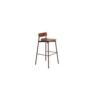 Petite Friture Fromme Bois H75 Bar Stool Red Brown