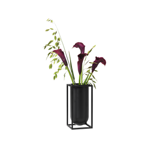 Audo Cube Lily Vase Black