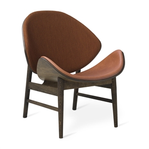 Warm Nordic The Orange Armchair with Seat and Back Upholstery Mosaic 472/Silk 0250/Smoked Oak