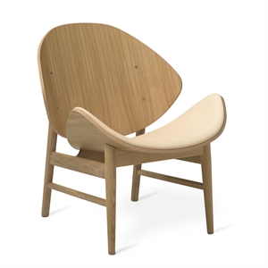 Warm Nordic The Orange Armchair with Seat Upholstery Vegetal 090/Oak
