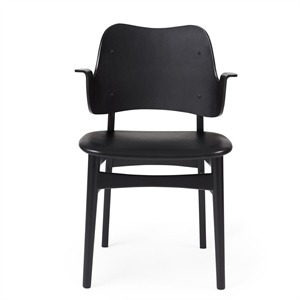 Warm Nordic Gesture Dining Chair with Seat Upholstery Black Stained Birch/ Prescott 207