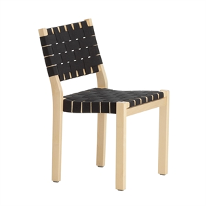 artek 611 Dining Chair Birch/ Black