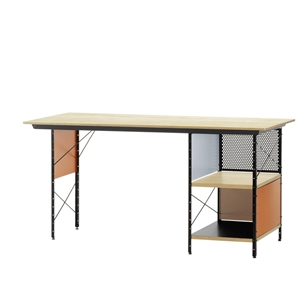 Vitra Eames EDU Desk Black/ Orange/ Blue/ Birch