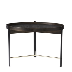 Warm Nordic Compose Coffee Table Ø70 Smoked Oak/Brass/ Black