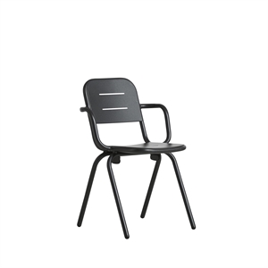 Woud Ray Café Chair M. Armrests Black