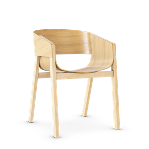 TON Merano Dining Chair With Armrests Oak/Natural