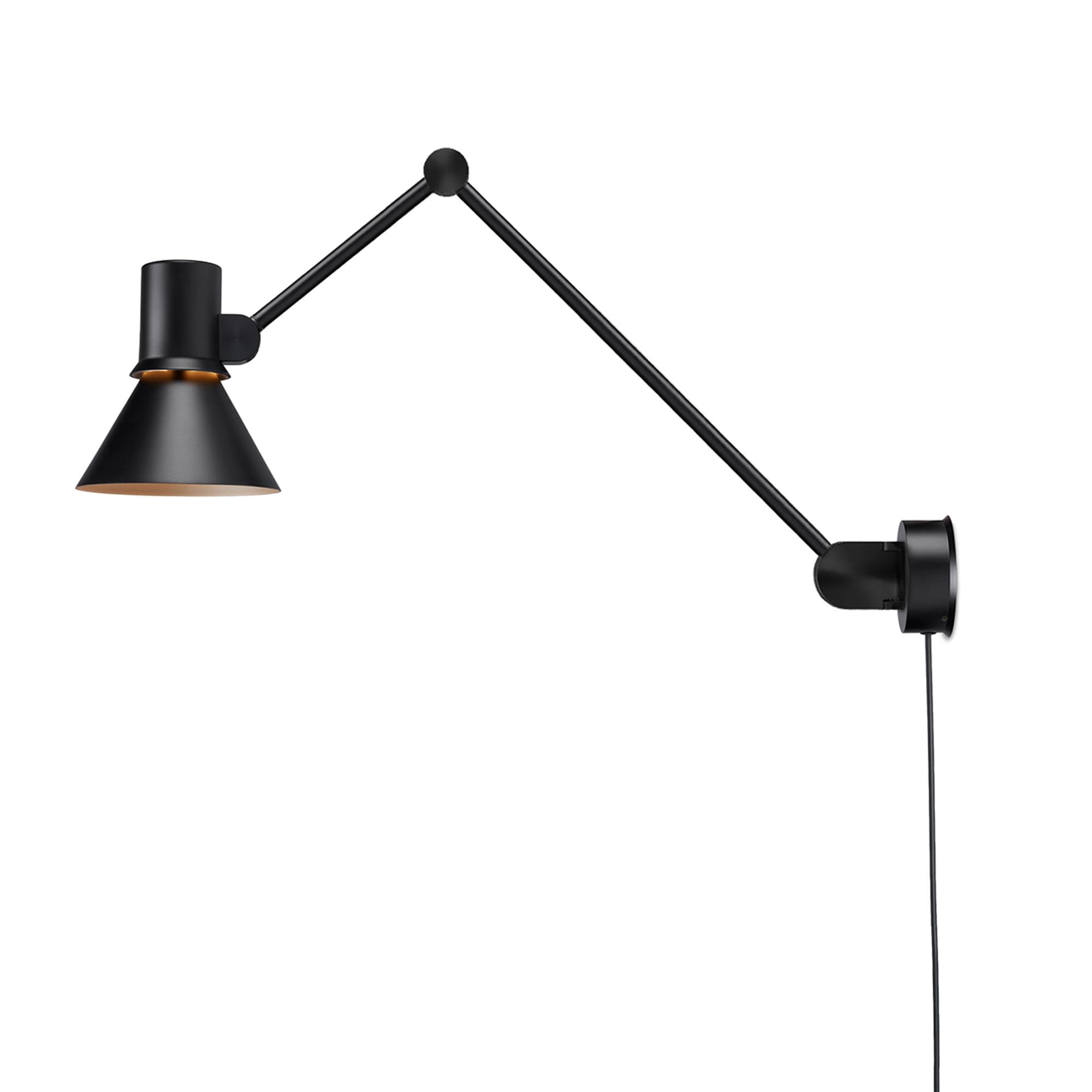 Anglepoise Type 80 W3 Wall Lamp with Cord Matt Black