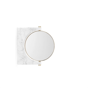Audo Pepe Marble Mirror Wall Brass/ Carrara Marble