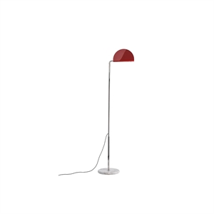 DCWéditions Mezzaluna Floor Lamp Chrome/ Red