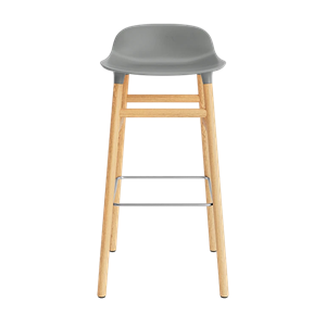 Normann Copenhagen Form Bar Stool H75 cm Gray/Oak