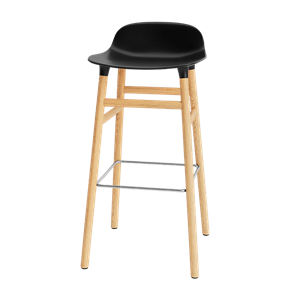 Normann Copenhagen Form Bar Stool H75 cm Black/ Oak