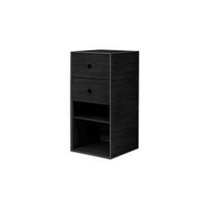 Audo Frame Cabinet 70 w. Shelf & 2 Drawers Black-stained Ash