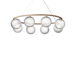 Nuura Miira 8 Oval Chandelier Brass/ Optic Clear