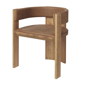 Kristina Dam Studio Collector Dining Chair Cognac Leather Upholstery/Oak