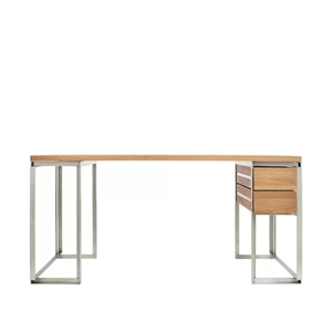 Kristina Dam Studio Outline Desk Warm Lacquered Oak/Stainless Steel