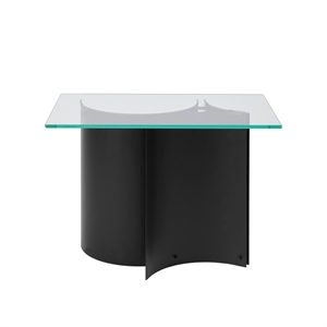 Kristina Dam Studio Curated Side Table Black Powder Coated Steel/Glass