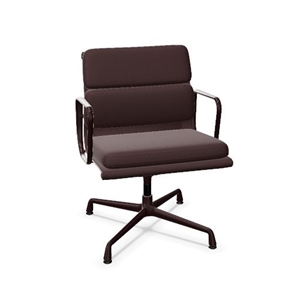 Vitra Soft Pad EA 208 Office Chair With Swivel Track Dark Red/Nero/Dark Bordeaux