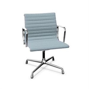 Vitra Aluminum EA 107 Office Chair Hopsak Sea Blue/Ivory/ Chrome