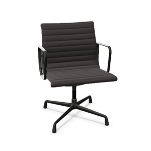 Vitra Aluminum EA 108 Office Chair With Swivel Hopsak Dark Grey/Deep Black