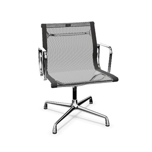 Vitra Aluminum EA 107 Office Chair Netweave Dark Grey/ Chrome