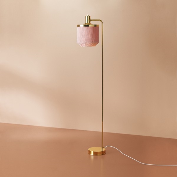 Fringe Floor Lamp Pale Pink From Free, Pale Pink Table Lamp Shades
