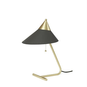 Warm Nordic Brass Top Table Lamp Charcoal Gray