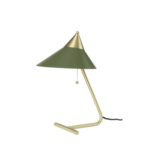 Warm Nordic Brass Top Table Lamp Green