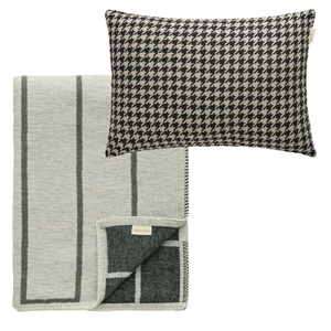 Decotique Noomi & Carmen Textile Set 1 Pillow + 1 Blanket Black/ Green/Natural