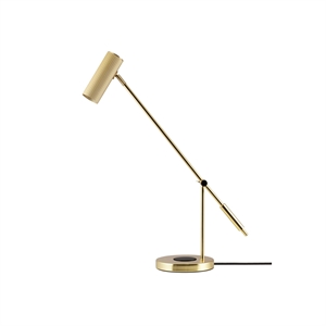 Globen Lighting Hubble Read Table Lamp with Wireless Charging Brushed Brass