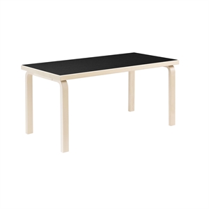 artek Aalto 80A Table Rectangular Birch/ Black Linoleum