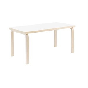 artek Aalto 80A Table Rectangular Birch/ White Laminate