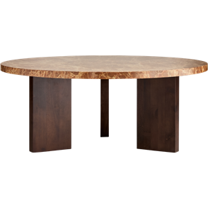 Decotique Eden Coffee Table Ø90 Brown Stone/ Dark Oak