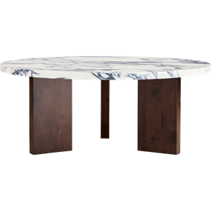 Decotique Eden Coffee Table Ø90 White Stone/ Dark Oak