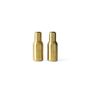 Audo Bottle Grinder Set of 2 Brushed Brass/ Walnut