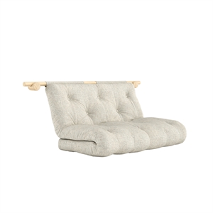 Karup Hooked Sofa Bed With Mattress 135x200 Raw/640 Soft Chalk