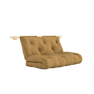 Karup Hooked Sofa Bed With Mattress 135x200 Raw/643 Golden Ochre