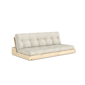 Karup Base Sofa Bed With 5-Layer Mattress Raw/640 Soft Chalk