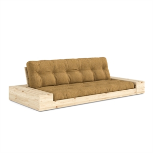 Karup Base Sofa Bed With Side Box & With 5-Layer Mattress Raw/643 Golden Ochre