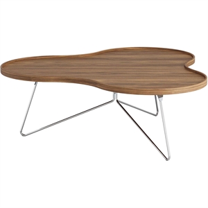 Swedese Flower Mono Coffee Table 114x39 Chrome/ Walnut