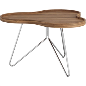 Swedese Flower Mono Coffee Table 66x39 Chrome/ Walnut