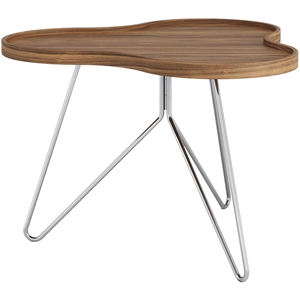 Swedese Flower Mono Coffee Table 66x45 Chrome/ Walnut