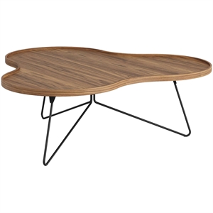Swedese Flower Mono Coffee Table 90x45 Black/ Walnut