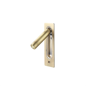 Marset Ledtube Wall Lamp With USB Bronze