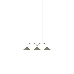 Globen Lighting Curve 3 Pendant Green